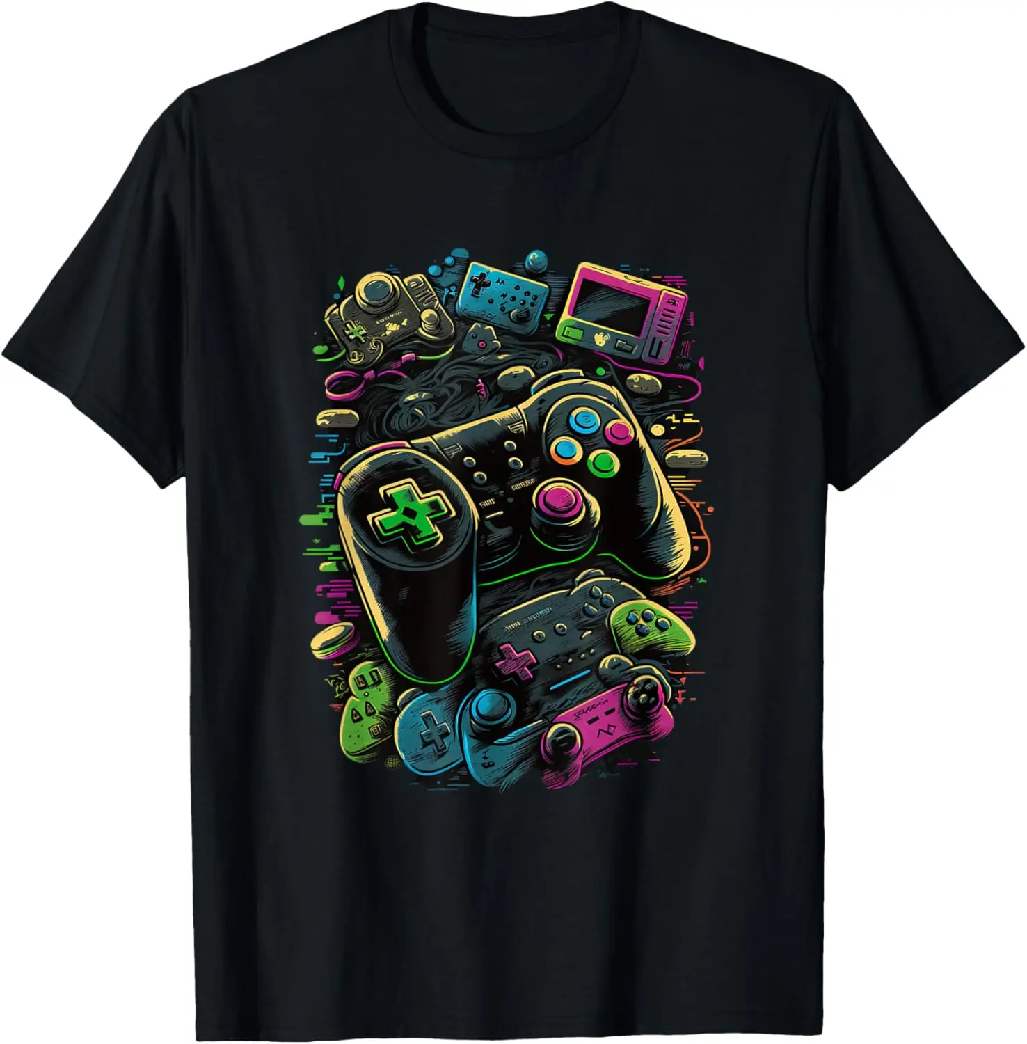 100% Cotton Control gamer Video Game Controller T-Shirt