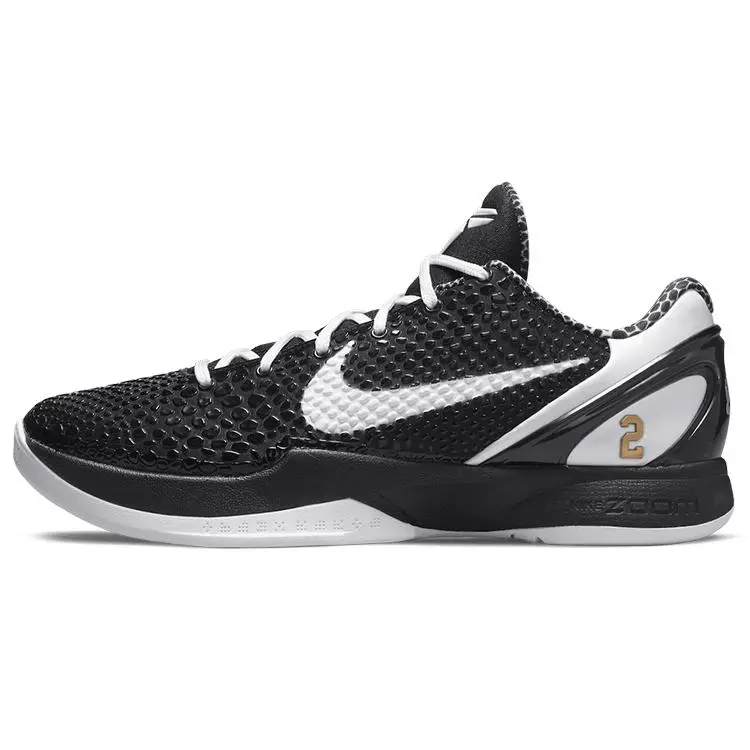 NIKE Men's Kobe 6 Protro Mambacita Sweet 16 Low Top Basketball Shoes, Black White-Metallic Gold, Casual Wear, Style CW2190-002