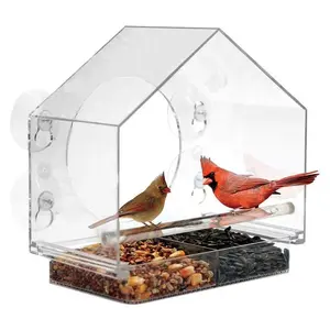 Backyard Expressions Acrylic House Window Birdf eeder