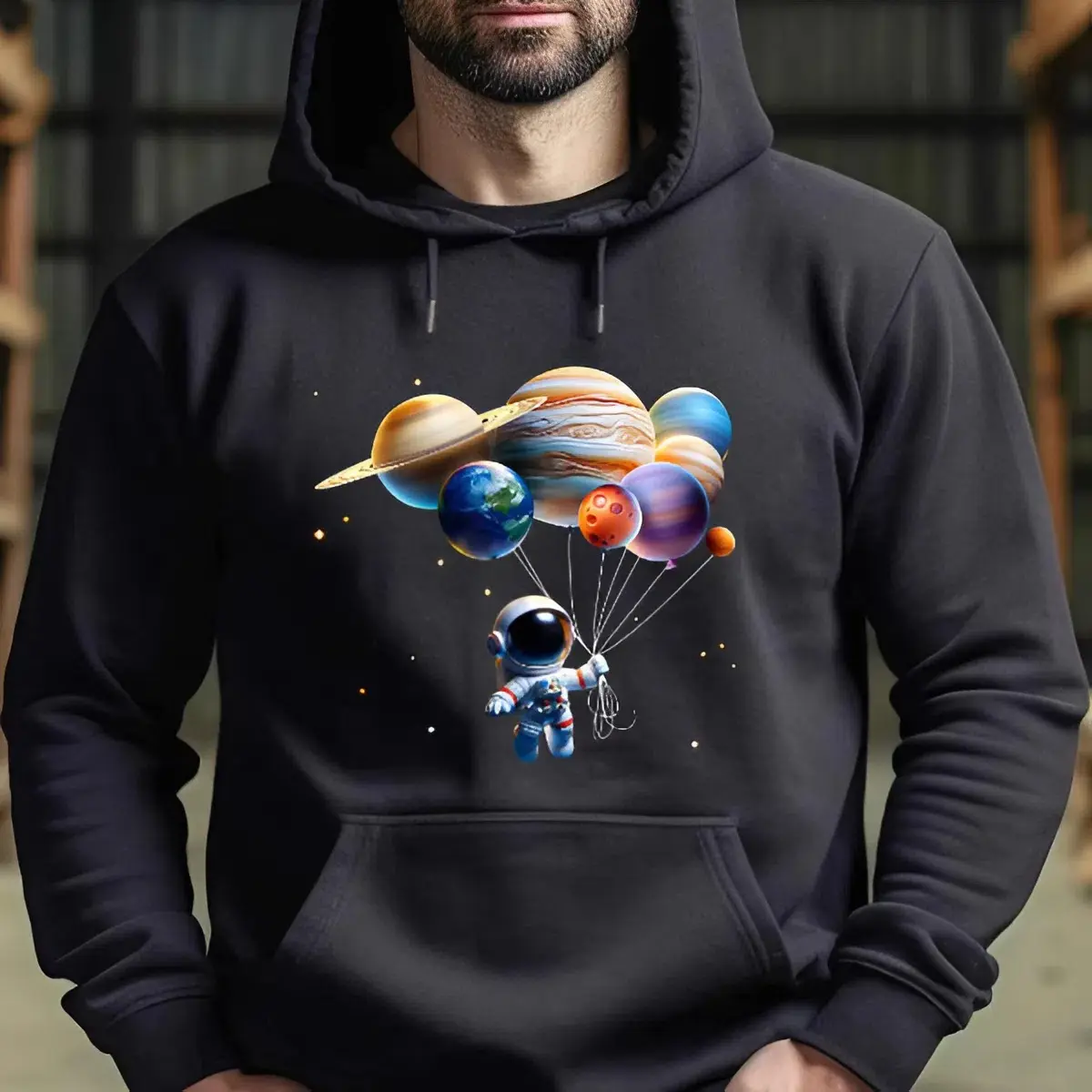 Astronaut Planets Shirt/Sweatshirt/Hoodie – Funny Space Graphic Tee for Adults, Astronomy Gift Top