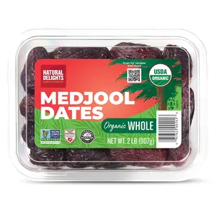 Natural Delights Organic Whole Medjool Dates, 2 lb Resealable Pack
