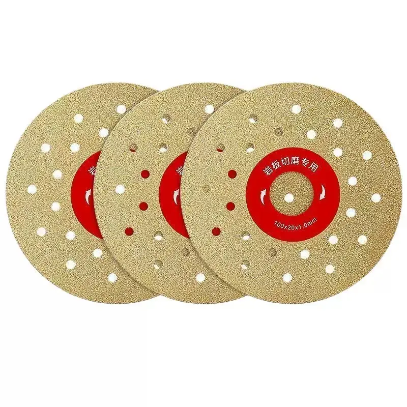 3 Counts 4 Inch (100mm) Ultra-thin Universal Tungsten Carbide Diamond Cutting Discs - Carbide Coated, Anti-clog Design, Open-hole Structure Power Tool Accessories for Angle Grinders, Marble Cutters, Cutting Drywall, Fast & Smooth Cutting, Carbide Coating