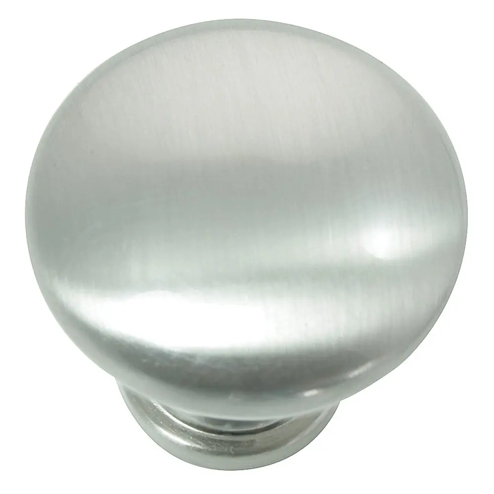 1.38 in. Hollow Steel Knob - Brushed Satin Nickel