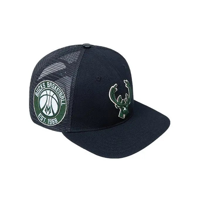 Pro Standard Classic Milwaukee Bucks Black Trucker Adjustable Hat