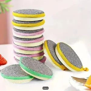 3/5/10pcs Antibacterial Scrubbing Sponge Set, Double Sided Non-Scratch Pad, Multi-Purpose Cleaning, Reusable & Washable Dishbrush