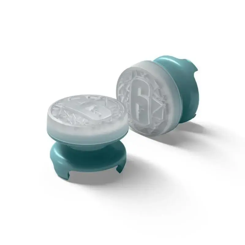 R6 Siege Ice 6 Silicone Anti-Slip Thumbstick Grips - Multi-Platform Gaming Accessories for PS4/5, Xbox X/S, Xbox 1 Consoles, Professional Game Players, Precision Control, Steadier Aim, Improved Accuracy