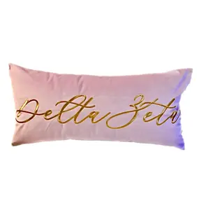 Delta Zeta VINTAGE VEGAS Embroidered Lumbar Pillow