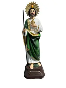 San Judas Statue, High-Quality and Detailed Religious Decoration for Shelf, Mantle or Altar Gift Standing