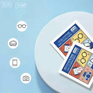 Cleaning Wipes, 100pcs/pack Lens Cleaning Wipes, Camera Lens Cleaning Wipes, Phone Screen Cleaning Wipes, Portable Cleaning Supplies for Home & Travel