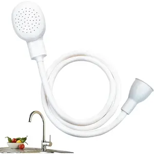 Sink Spray Rubber Hose, Sink Hose Attachment for Faucet Portable Faucet Sprayer for Dog Pets Bathing Baby Washing Hair Rinsing Vegetables