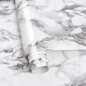 Marble Pattern Self-adhesive Kitchen Sticker, Waterproof & Oil-proof Kitchen Countertop Sticker, Kitchen Countertop Decal, Home Decor Supplies 15.7" x 118" Heat Resistant Wallpaper