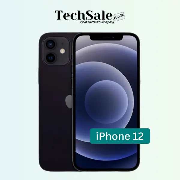 Refurbished iPhone 12 Fully Unlocked Flat Screen Camera Phone - Chargeable Devices with Built-In Batteries, 1 Year Warranty, Excellent Condition, Includes Charging Accessory