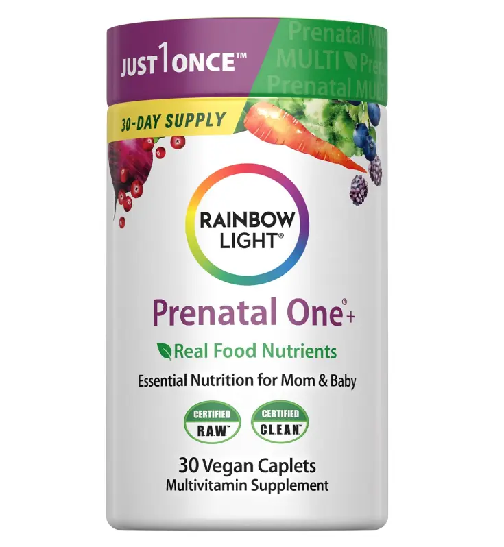 Rainbow Light Prenatal Multivitamin One + for Women | 30 Caplets