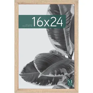 16x24 poster frame, natural wood grain engineered wood, can be hung vertically or horizontally, suitable for photos, posters, and art prints (1 piece)