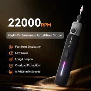 VMYTH Brushless Rotary Tool Kit iPen E3 , 67PCS Mini Cordless Rotary Tool with RGB Display, Brushless Motor, 22000 RPM, 8-Speed Electric Engraving Pen  Accessories for Sanding Polishing Drilling Carving Cutting DIY Crafts Drill Bits, for 3D printer