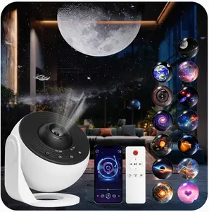 Galaxy Projector for Bedroom Pro Version, HD 12 in 1 Film Discs Star Projector Galaxy Light, Planetarium Projector with Timer, White Noise, 360° Rotation, Bluetooth, Remote Control