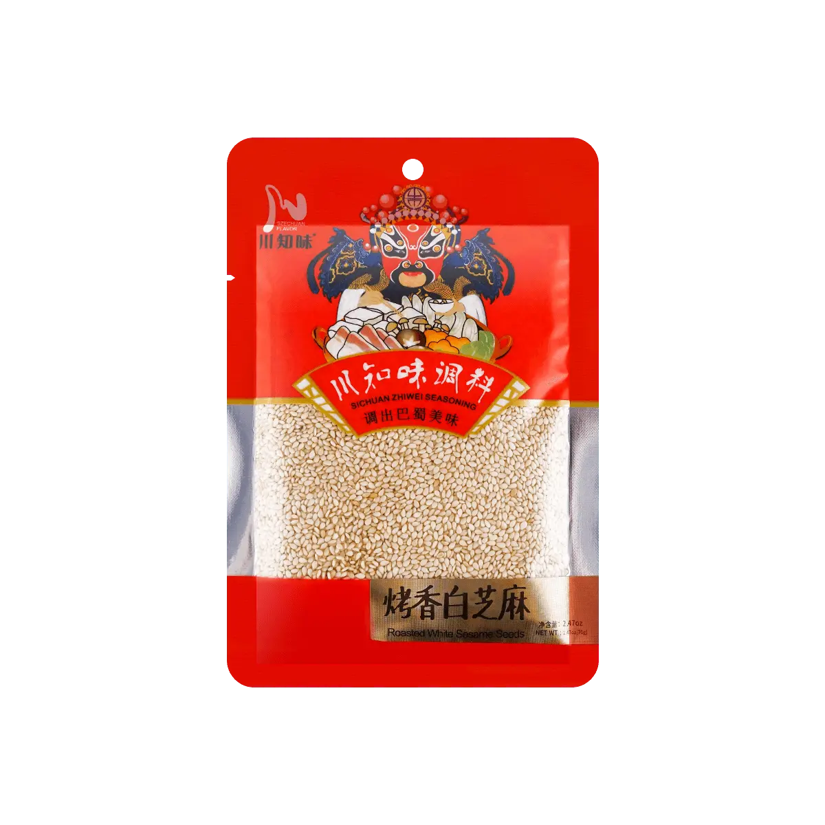 SZECHUAN FLAVOR Roasted White Sesame Seeds, 2.46oz