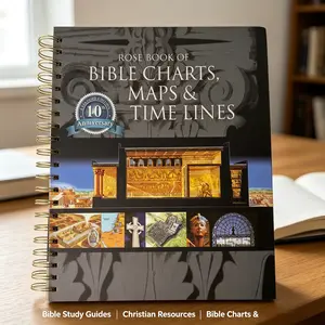 Bible Study Guide with Charts, Maps & Timelines – 10th Anniversary, 230 Pages Updated for Beginners & Church Use Notebook