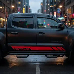 Toyota Tacoma Door Line Red Edition Decals 2 Pieces 75x5 inch Personalized Style Enhancer for Toyota Models Versatile Customization