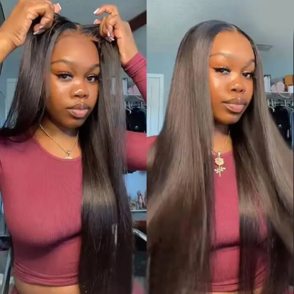 Bling Hair Glueless Pre-Cut Lace Wig 9x6 7x5 6x4 Real Human Hair Wigs Bone Straight 150% Density HD Transparent Pre Cut Lace Closure Wig Easy To Go No Glue backtoschool