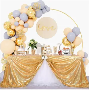JYFLZQ Gold Sequin Tablecloth 90" x 132" Rectangular Sparkly Glitter Table Cover for Wedding Birthday Party Baby Bridal Shower Decor Ornaments tiktokshopspringglowup
