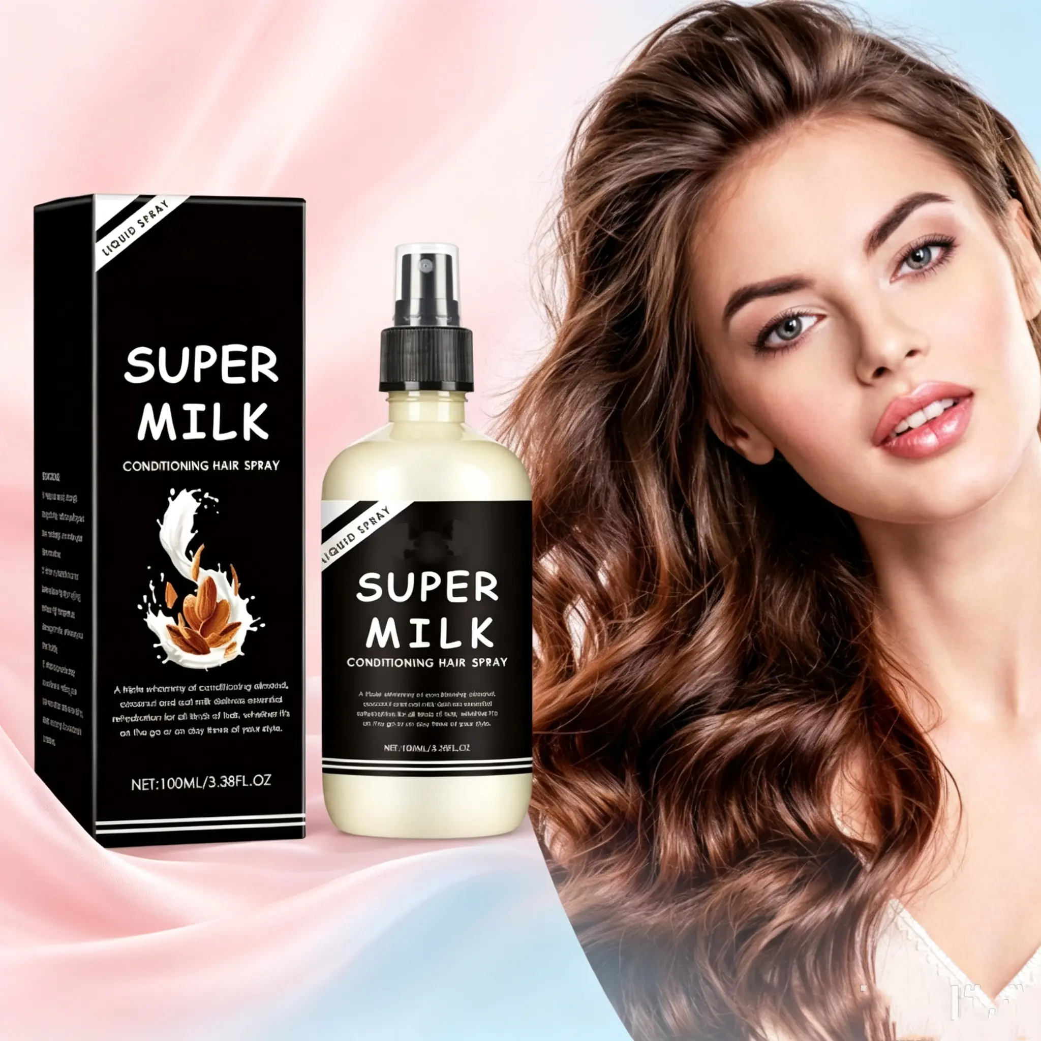 Leave-In Hair Conditioning Spray 100ml Smooth Silky Hair Thermal Protection Before Blow Dry Styling