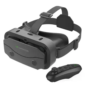 VR SHINECON Virtual Reality VR Glasses, HD Virtual Reality Headset VR Movie Game VR Glasses with Breathable Hole, Smart & Wearable Devices for 4.7-7.0 Inch Phones