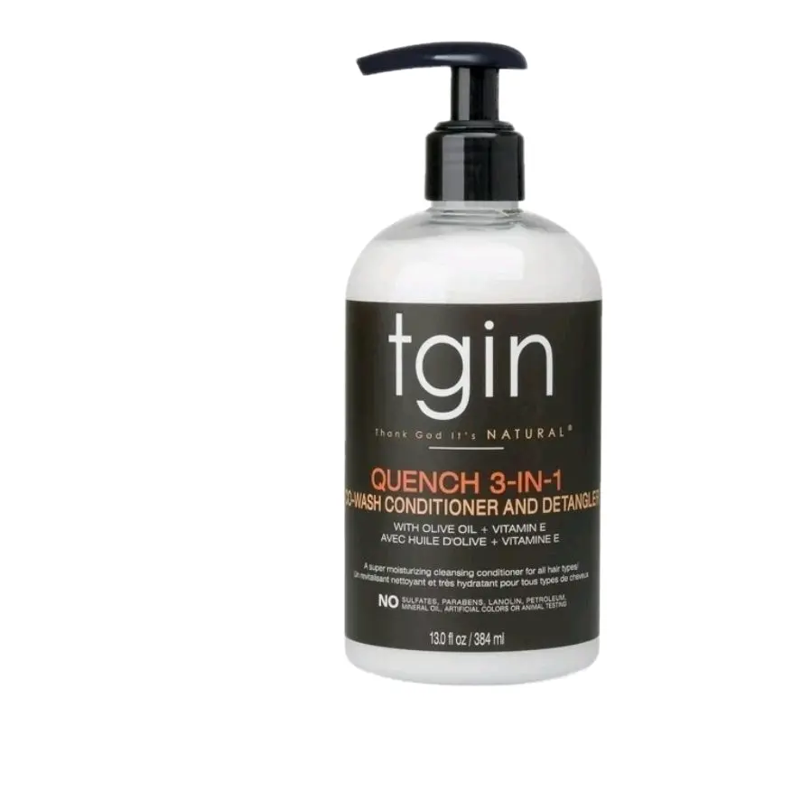 Tgin Natural Quench 3-in-1 Co-Wash Conditioner and Detangler, 13 OZ - Natural Shampoo & Detangler, 100 ml