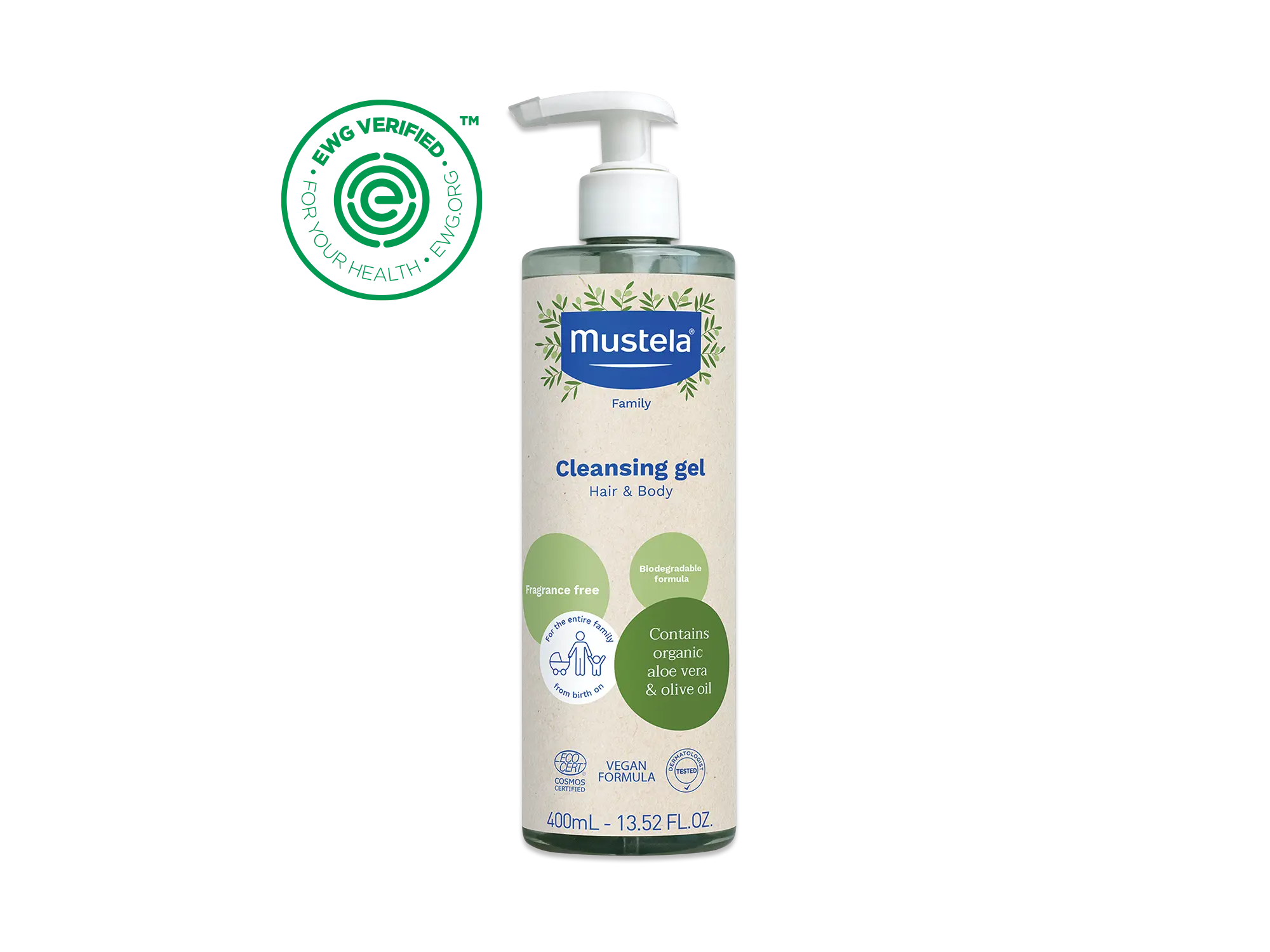 Organic cleansing gel with olive oil and aloe Organic cleansing gel with olive oil and aloe
