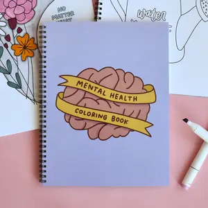 Mental Health Coloring Book For Adults - Unique Mental Health Gift - Coloring Pages For Anxiety and Stress Relief - Simple Coloring Sheets - Right- or Left-Handed - 8.5x11 inches