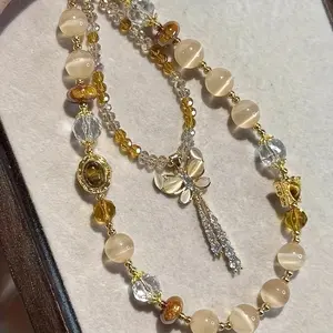 Elegant Crystal Butterfly Fringe Phone Chain, Phone Charms, Stylish Mobile Accessory, Perfect for Fashion Lovers, Durable & Trendy Design