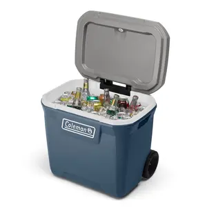 Coleman 316 Series 60QT Hard Chest Wheeled Cooler, Lakeside Blue Coleman 316 Series 60QT Hard Chest Wheeled Cooler, Lakeside Blue