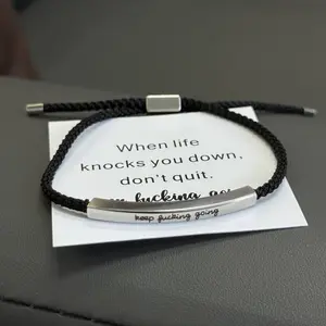 Keep Fvcking Going Inspire Bracelet Inspirational Gifts for Women Men Birthday Christmas Gifts for Best Friend Student Graduation