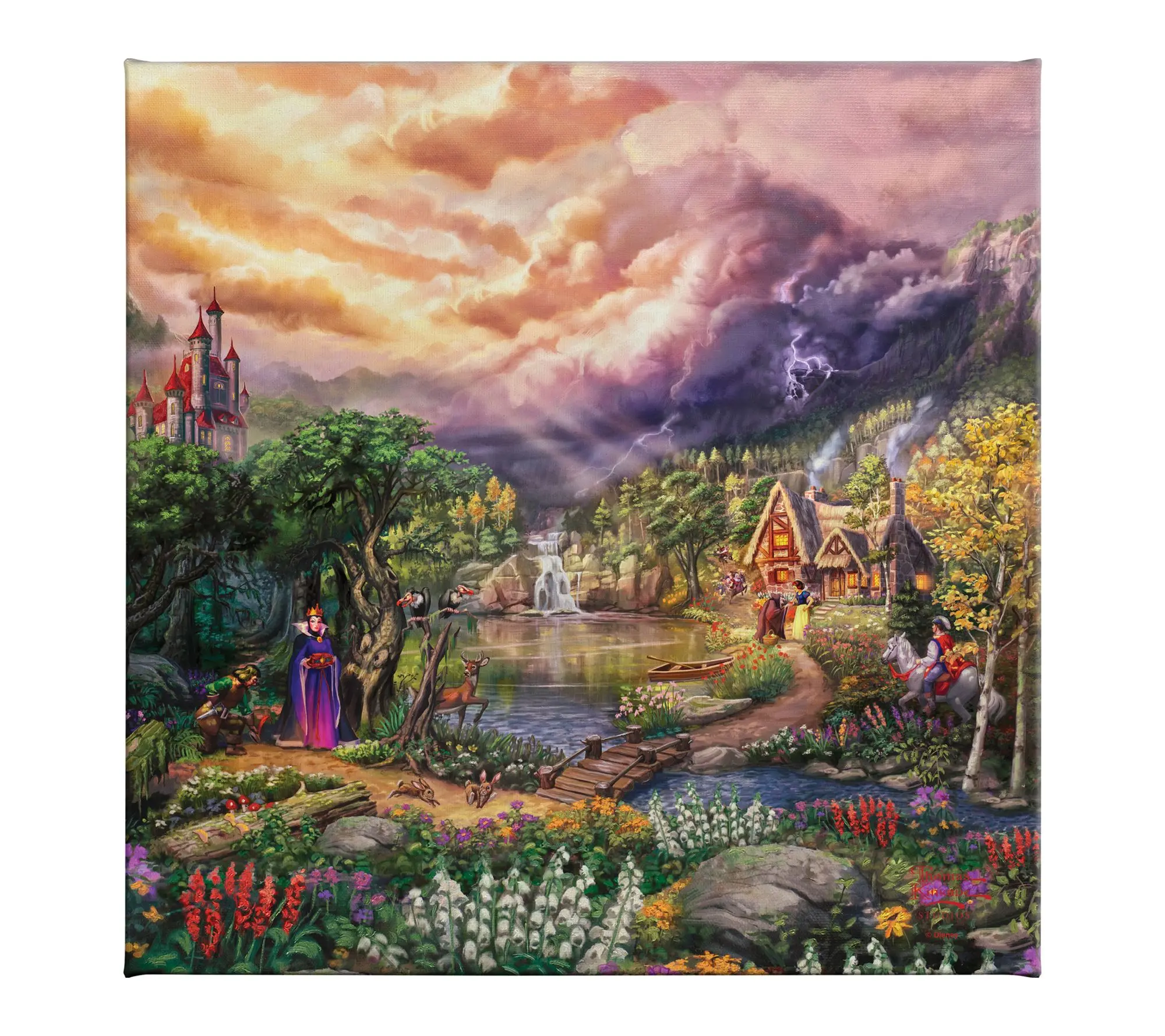Thomas Kinkade Disney The Evil Queen - 14" x 14" Gallery Wrap