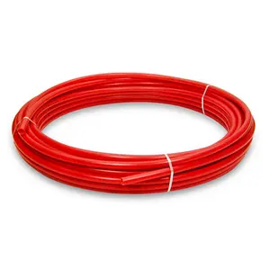 1/4" Pneumatic Polyethylene Tubing for Fittings RED 15ft