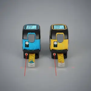 3 in 1 Digital Laser Tape Measure, High Precision Laser Distance Meter, Yellow / Blue Durable Steel Tape Measure, Suitable for Home Improvement Projects, Men Gifts, Tools And Gadgets, Mechanic Tools, Smart Tape Measure