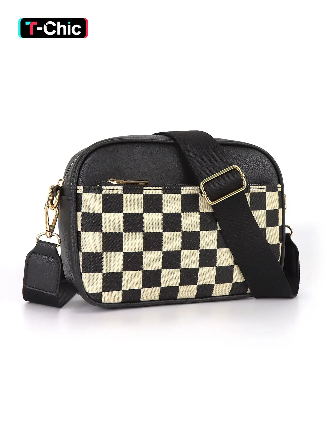 Women's Checkerboard Pattern Crossbody Bag, Waterproof Adjustable Crossbody Shoulder Bag for Daily Use, Casual Trendy Versatile Daily Commuting Bag, Casual Crossbody Bags