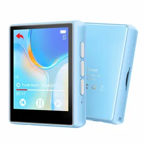 MP3 Player Bluetooth 5.3 Full Touch Screen Color Screen Mini MP3 Player, HiFi Lossless Music Player with Speakers, FM Radio, Recording, Support up to 128GB