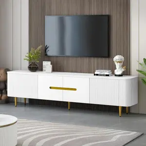 [Bellemave]VIBE HAUS 78.7''Minimalist TV Stand for TVs up to 85 Inches, Modern Entertainment Center Media Console with 4 Spacious Cabinets for Living room