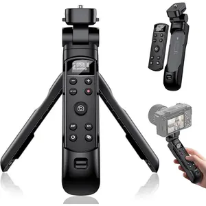 for  Tripod   Grip with Shutter Release - Mini-Tripod with Rechargeable Remote Control for ZV-E10/ZV-E1/ZV-1/ZV-1F/RX100 VII/RX0 II/A6700/A6400/A6600/A7 III/FX3/FX30 - for Vlogging