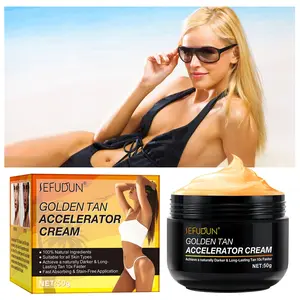 Natural Tanning Cream, Powerful sun tan cream, achieving natural tan, easily blending with the skin. Suitable for all skin types, perfect for beach and travel. 50g per box.