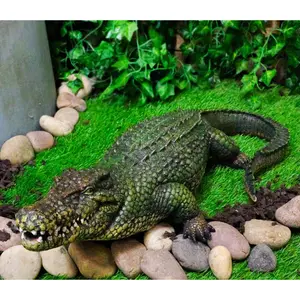 Ebros 21" Long Realistic Alligator Crocodile Statue Home and Garden Figurine