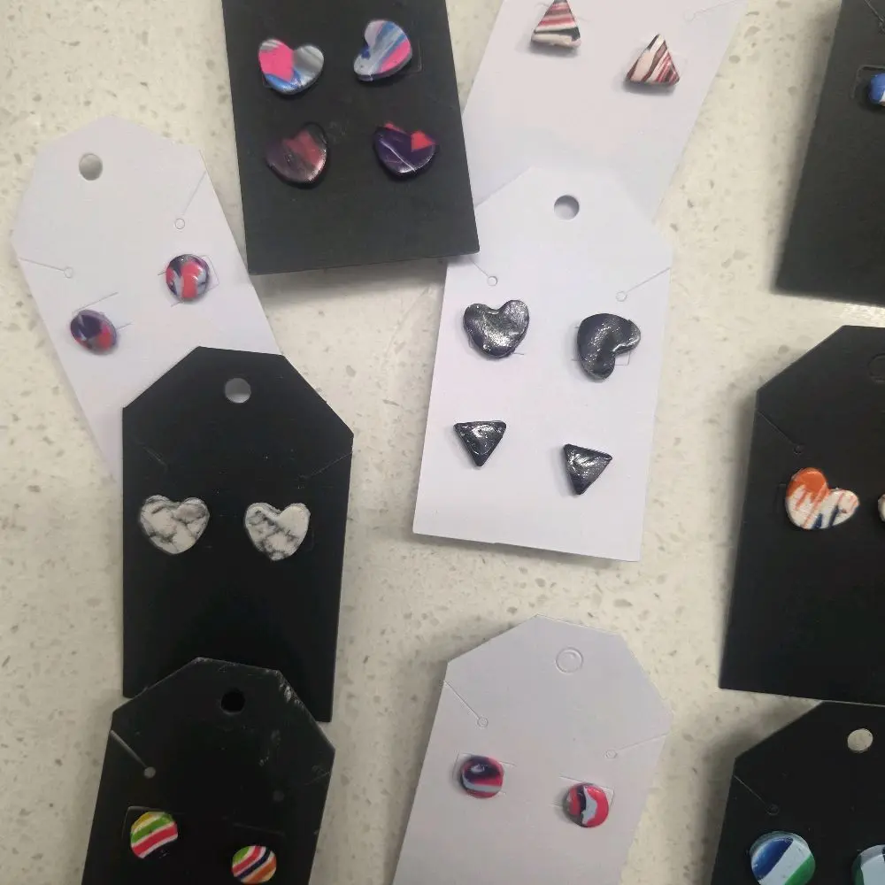 homemade polymer clay earrings