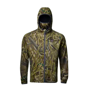 Outbound Hunting Hoodie - Lightweight Water-Resistant Jacket with Retractable Face Mask & Magnetic Kangaroo Pockets For Hunting
