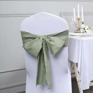 5 Pack Polyester Chair Sashes Dusty Sage Green 6"x108" 5 Pack Polyester Chair Sashes Dusty Sage Green 6"x108"