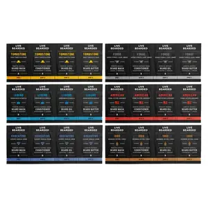 Live Bearded Sample Pack Beard Care - 24 Premium Products Including Oil, Butter, Wash, & Conditioner