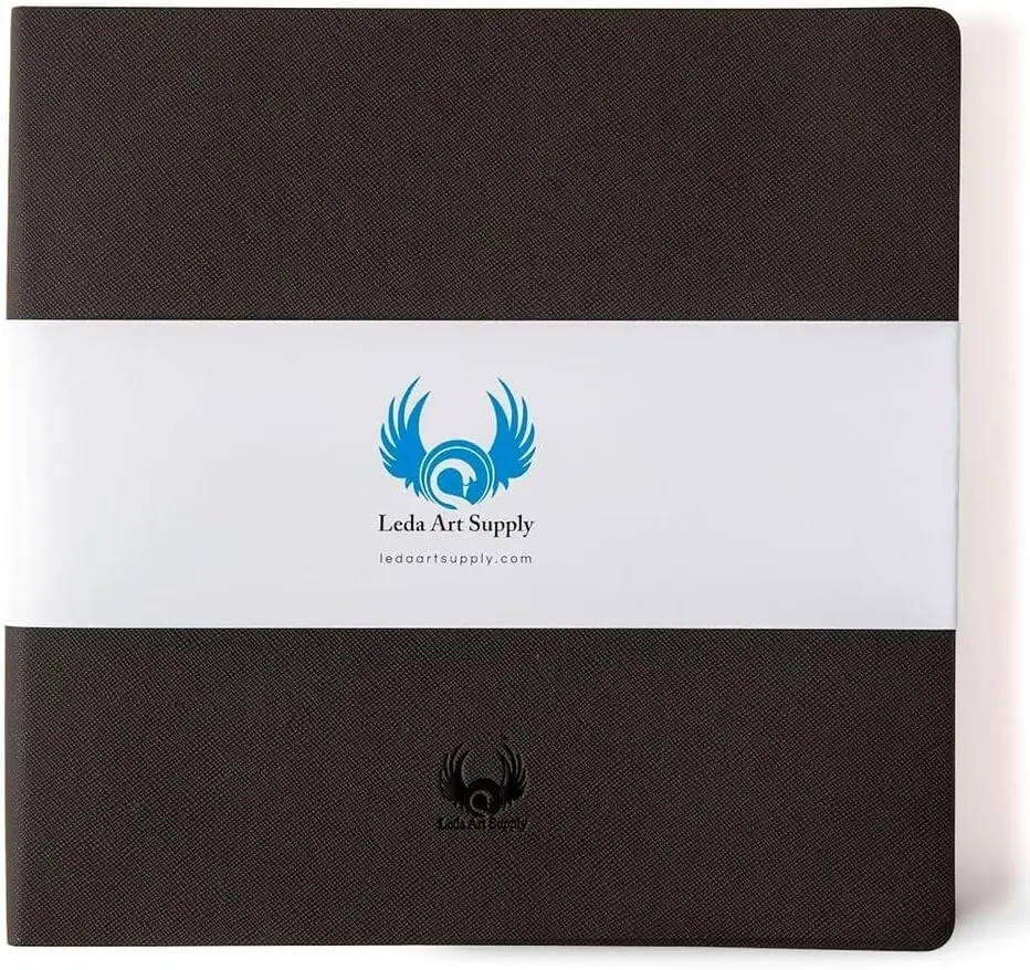 Leda Art Large Square Drawing Sketchbook - 160 Blank Pages Acid-Free Premium Paper for Marker, Watercolour, Pencil, Mixed Media, Sketchbook Ideas, Ideal for Artists, Acid-Free Art Paper