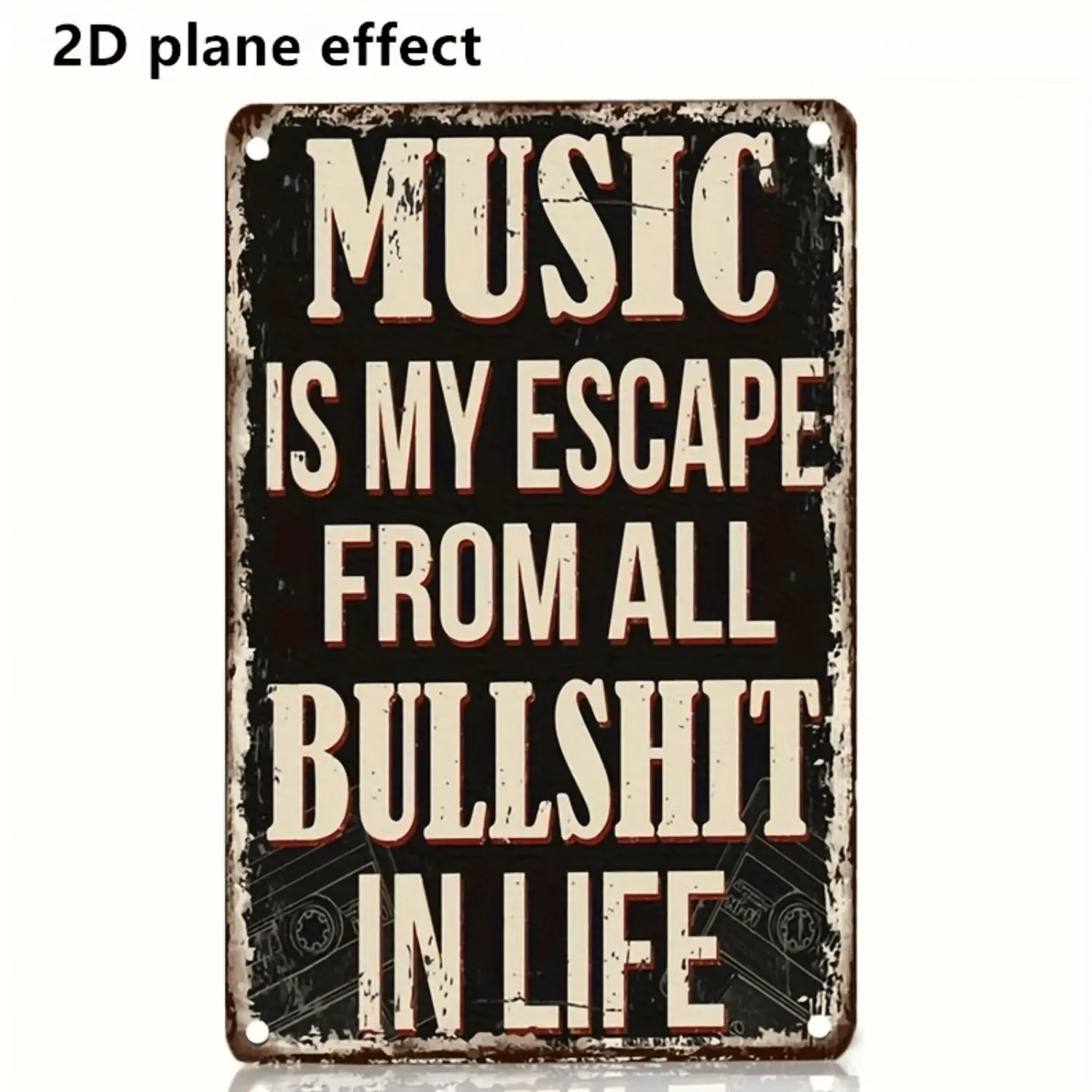 Music-Themed Logo Wall Art Piecefor Home, Bar, Or Farm Decor/Ideal for Various Decoration Styles/Easy to Hang/Brings a Distinctive Flair to Any Space/Featuring a 2D Plane Effect