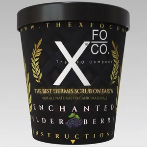 ENCHANTED ELDERBERRY - THE XFO CO. Hydro Nano Luxury Dermis Scrub 100% Organic Deep Cleansing & Hydration with Raw Cane Sugar Base, Wheat Protein & Nano-Hydration Technology