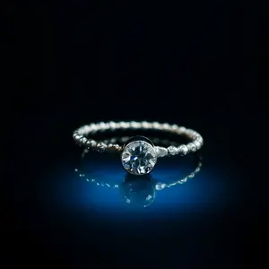 Pearls of the Tide Ring - 925 Sterling Silver Aquamarine Ring  March Birthstone Handmade